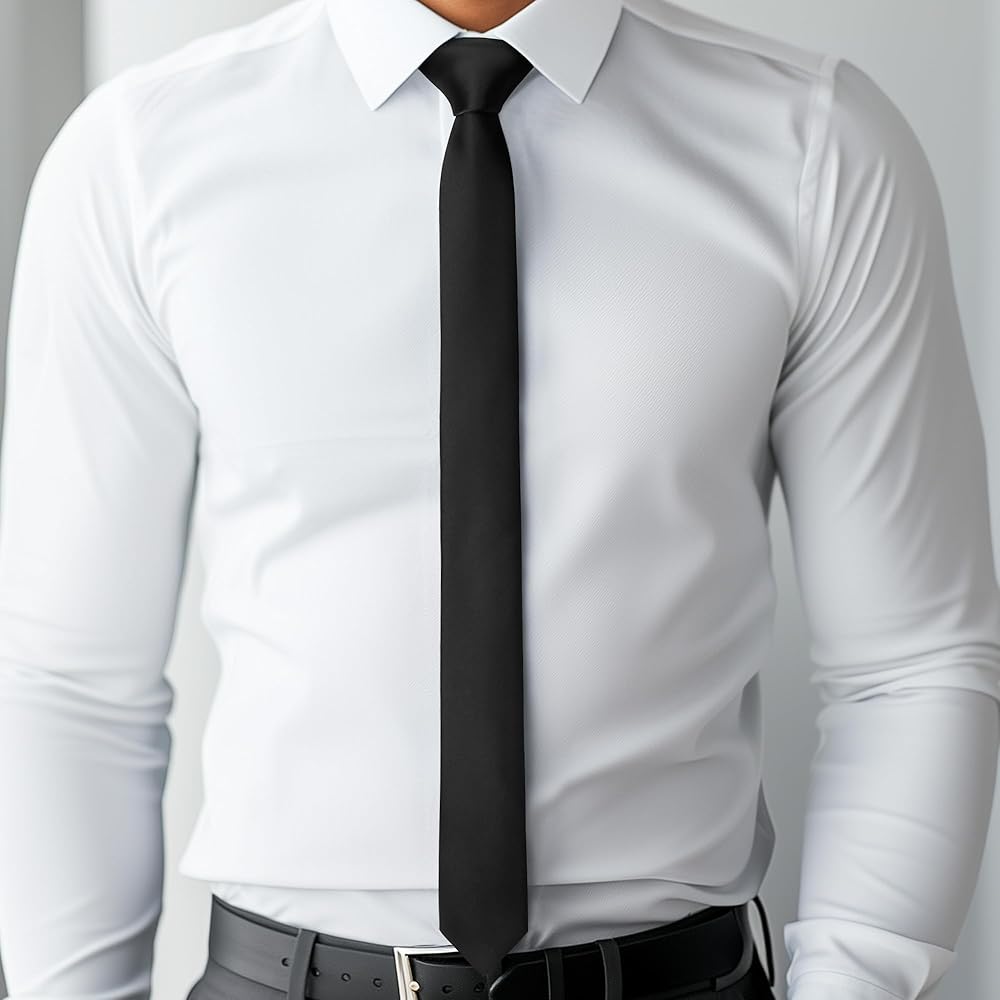 Men's Solid Skinny Necktie
