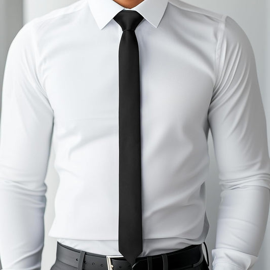 Men's Solid Skinny Necktie